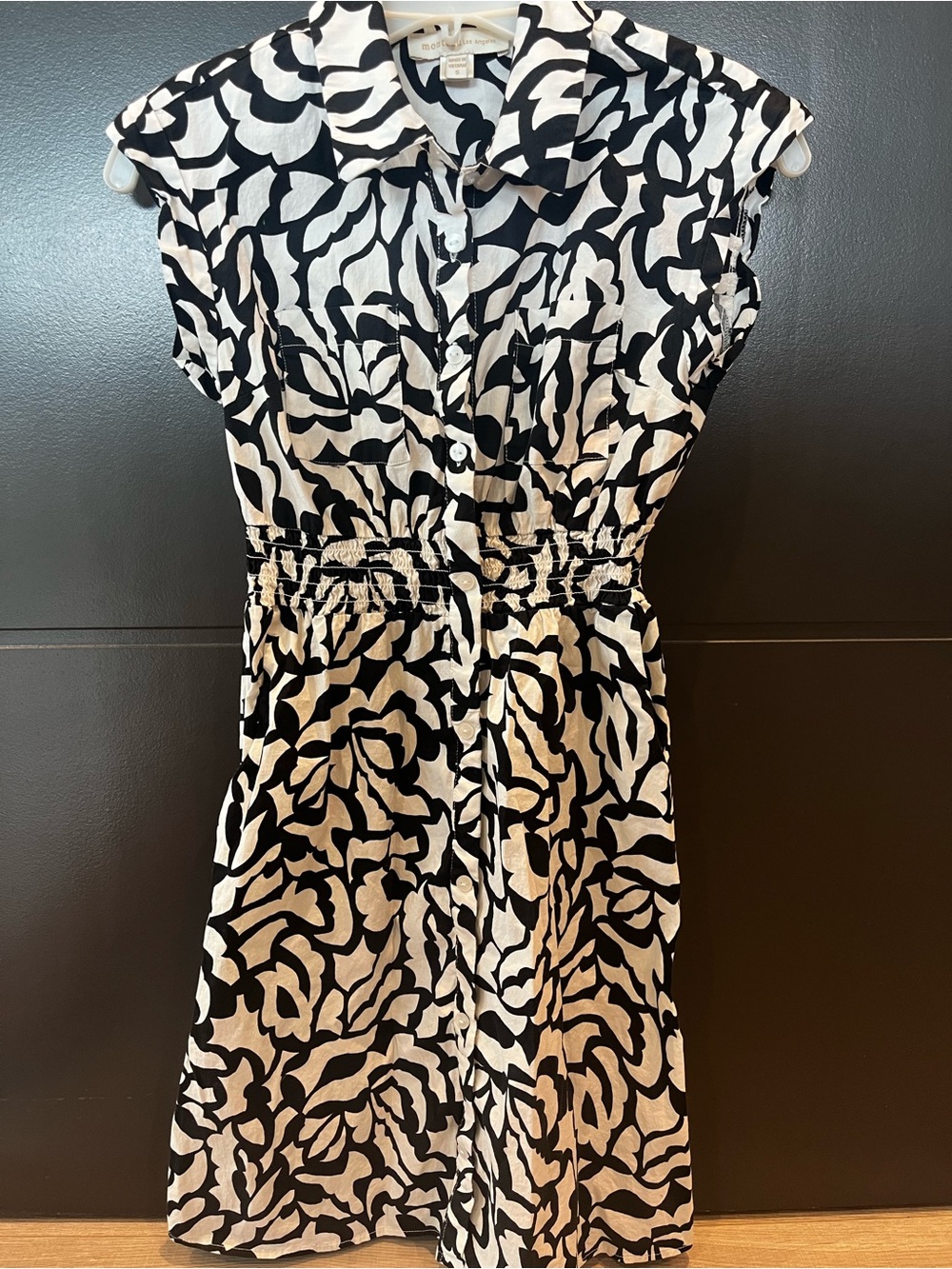 Sleeveless Collared Midi Dress in Black and White by Worthington women’s size S.